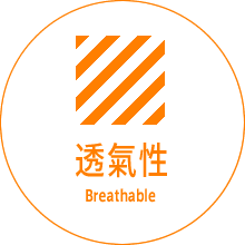 透氣性 Breathable